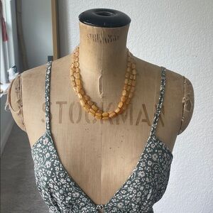 Anthropologie Yellow Beaded Necklace